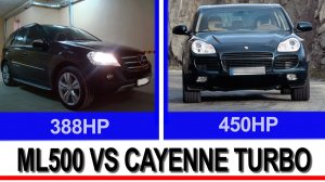 Mercedes ML 500 5.5L 388h_p vs Porsche Cayene Turbo 450 h_p.mp4