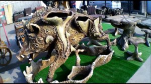 Клумба-кабан из арт бетона