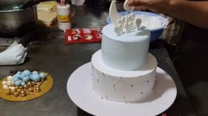 How To make 2 step Cake  design |   Fondant  cake design | cake Decorating | Chand Cake video