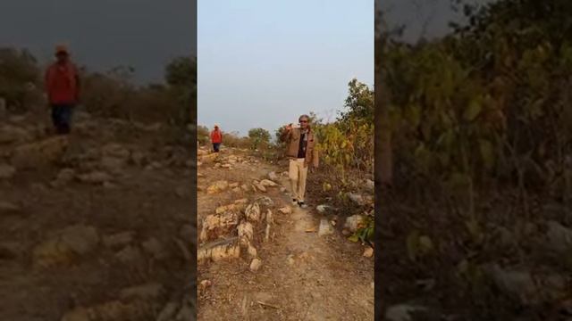 Approaching Naropa's/Abhaynath Baba temple on hillock .