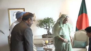 Congress President Smt. Sonia Gandhi along with Former PM Dr. Manmohan Singh Met with Sheikh Hasina