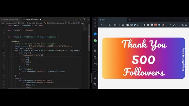 Learning - SASS/SCSS Falling Confetti