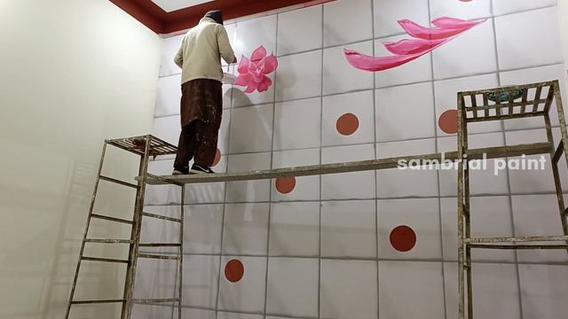 3D red rose flower design drawing wall #painting #art #wallpainting смотреть онлайн