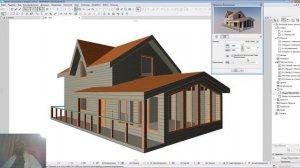 Видео-урок "Создание эскизного проекта пристройки к дому в Архикаде. Часть 6 - визуализация."