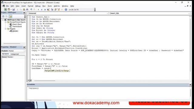 Export Excel to MS SQL Server Using VBA | How to import data from Excel to SQL Server using VBA