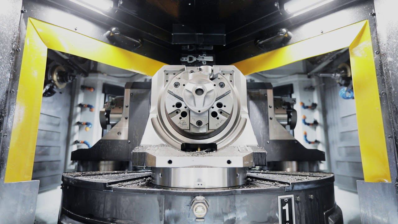 Обработка корпуса насоса из чугуна на 3-х шпиндельном мультицентре смотреть онлайн