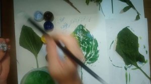 Рисовать легко. Отпечатки листьев и трав.