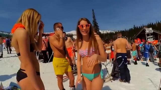 Шерегеш. Спуск в купальниках. Закрытие горнолыжного сезона. смотреть онлайн