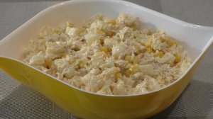 ВКУСНЫЙ И БЫСТРЫЙ САЛАТ ИЗ КУРИЦЫ С АНАНАСОМ! РЕЦЕПТ ЗА 5 МИНУТ.
