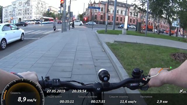 На велосипеде с прицепом м.Авиамоторная до м.Серпуховская. смотреть онлайн