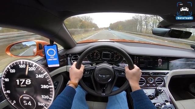 BENTLEY CONTINENTAL GT W12 максимальная скорость POV смотреть онлайн