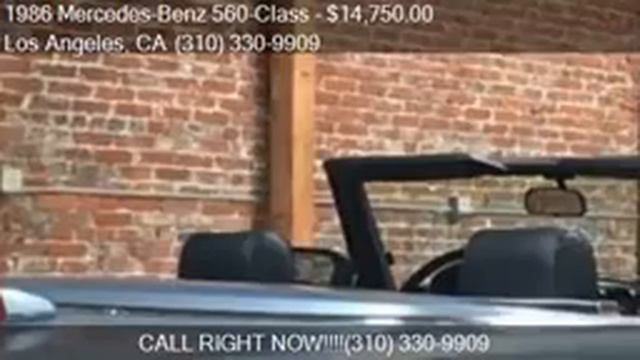 1986 Mercedes-Benz 560-Class 560 SL 2dr Convertible for sale смотреть онлайн