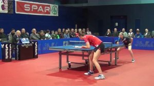 Table Tennis CL-Halbfinale-SVNÖ vs. Linz: Madarasz vs Polcanova