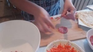 Блинный салат с морковкой по-корейски.