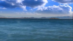 Футаж фон море облака