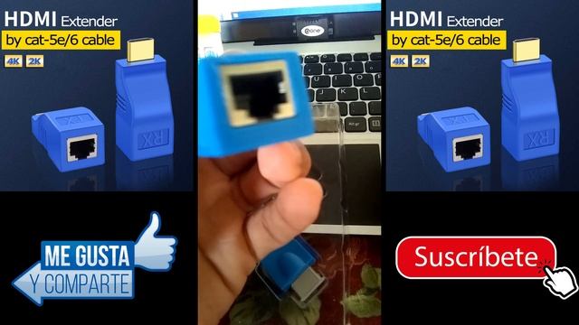 EXTENSOR RJ45 A HDMI CON CABLE RED (UTP) смотреть онлайн