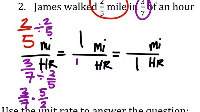 How to Find 2 Unit Rates from Fractions: Walking 2/5 Miles in 3/7 of an Hour смотреть онлайн