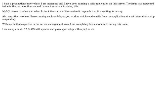 debug mysql crash смотреть онлайн