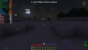 Gtx 1660 Super + Ryzen 5 2600 minecraft ( Rlcraft ) with & without shaders fps test
