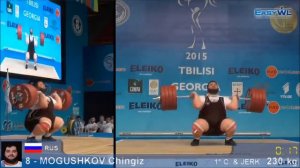 Chingiz Mogushkov in Tbilisi-2015: all attempts