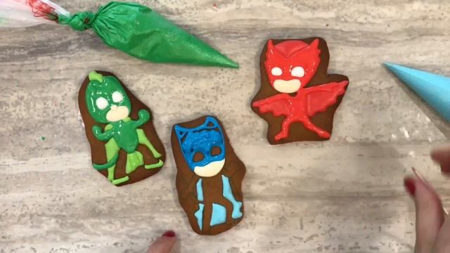 Имбирные пряники: Мастер - класс - Герои в масках /PJ Masks - How to decorate Cookies смотреть онлайн