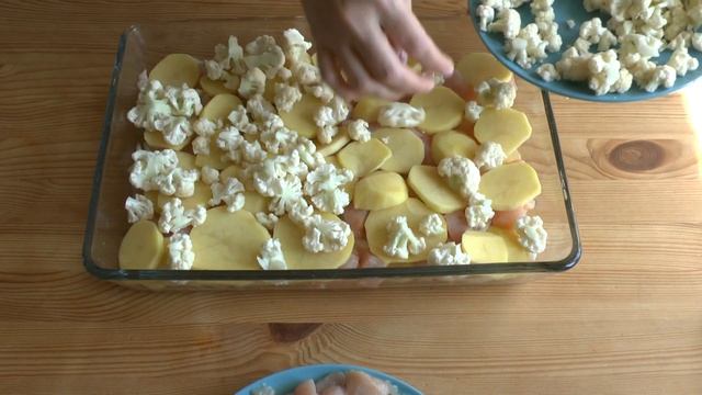 Цветная капуста с картофелем и куриным филе под Сыром /Простой, Вкусный Рецепт смотреть онлайн