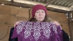 Лопапейса из кашемира, что вяжу, неприятности с пряжей/ январь 2023