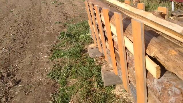 Приспособление для распиловки дров и отходов от пилорамы. смотреть онлайн