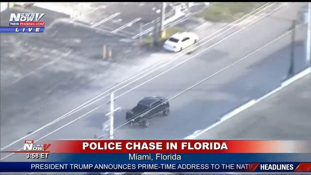 Полицейская погоня на бешеной скорости со стрельбой - Майами США смотреть онлайн