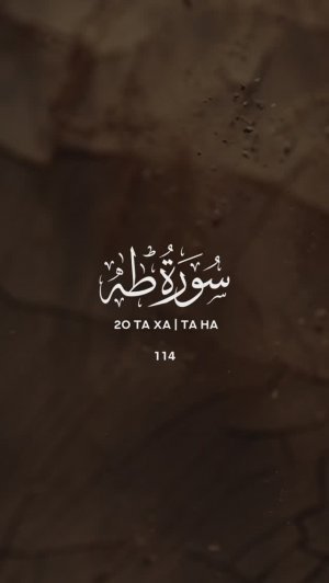 20 Та Ха | Taha | سورة طه verse 114 Tareq Mohammad Мухаммад Тарик
