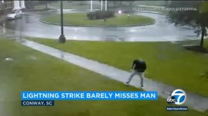 Man struck by lightning while walking in storm | ABC7