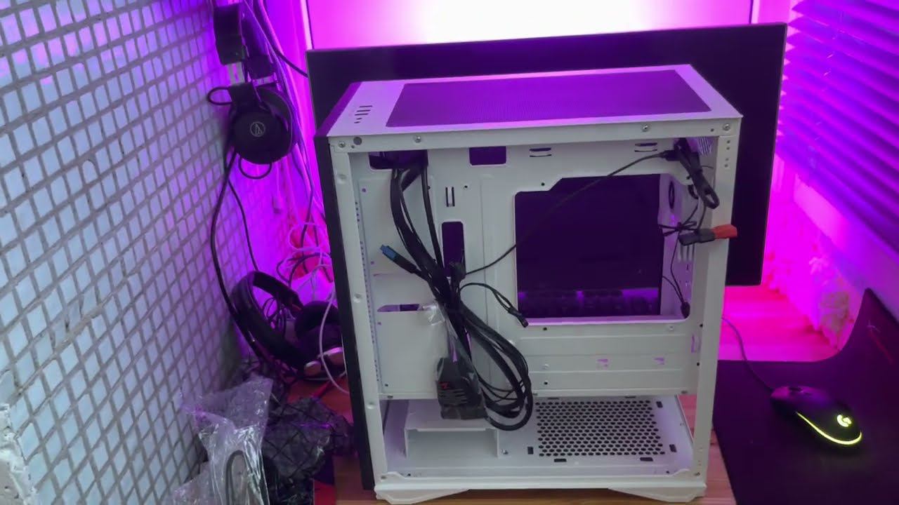 Корпус ZET GAMING Rare Minicase MS3 Mesh WG ARGB белый (распаковка) HUANANZHI QD4