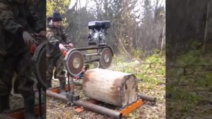 Самодельная ленточная пилорама.