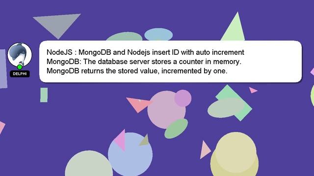 NodeJS : MongoDB and Nodejs insert ID with auto increment смотреть онлайн