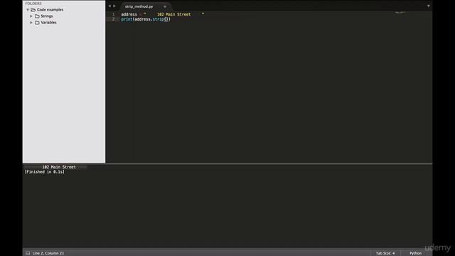 8  Removing whitespace using Pyton's strip methods