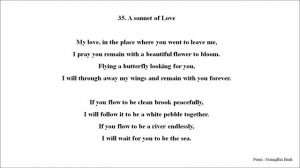 Poem Voice Bek English 35 A sonnet of Love