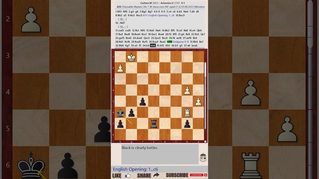 Chessable Masters 2023 - Round: 1.3 || Magnus Carlsen vs Vladislav Artemiev - April 3, 2023