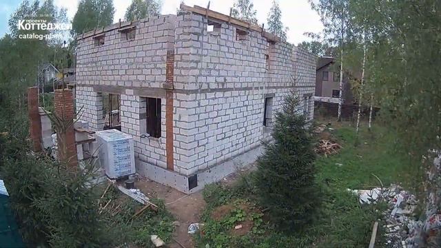 Cтроительство коробки дома по проекту 45-64ZABG2. Материал стен - газоблок, габариты 21x13.5м. смотреть онлайн