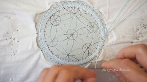 Круглый подстаканник -2 (заплёт, зашивка) (скань ёлочка) #кружевныеуроки #кружево #ElenaTiunova