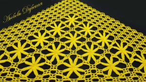 Шаль крючком Ромашки. Мастер класс.