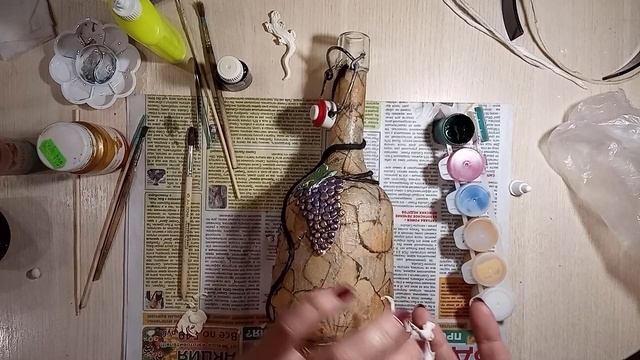 Декупаж бутылки из чайных пакетиков смотреть онлайн