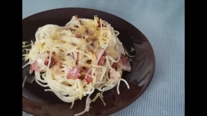 ДОМАШНИЙ ВАРИАНТ ПАСТЫ КАРБОНАРА! Паста карбонара с беконом и сливками. Простой рецепт пасты.