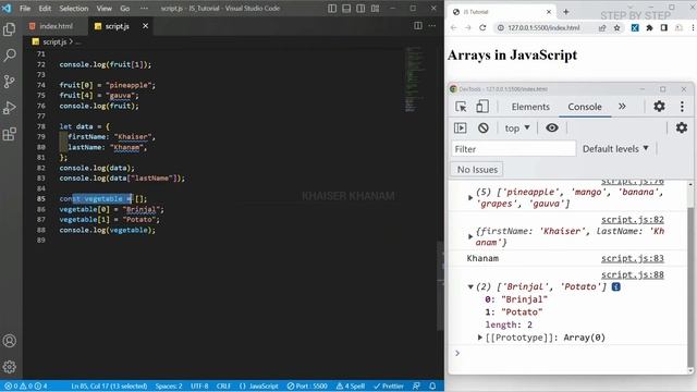 What are Arrays in JavaScript? || JavaScript Course for beginners || Tutorial - 53