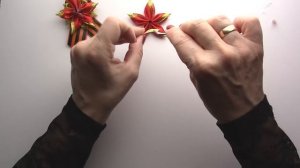 Брошь из георгиевской ленты к 9 мая.Канзаши.  Brooch from St. George's ribbon by May 9. Kanzashi.