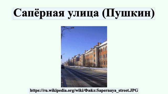 Сапёрная улица (Пушкин)