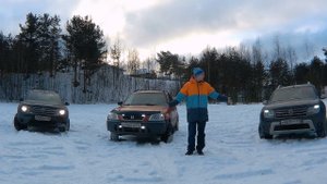 Renault Duster и Honda CR-V на бездорожье в Суоранде