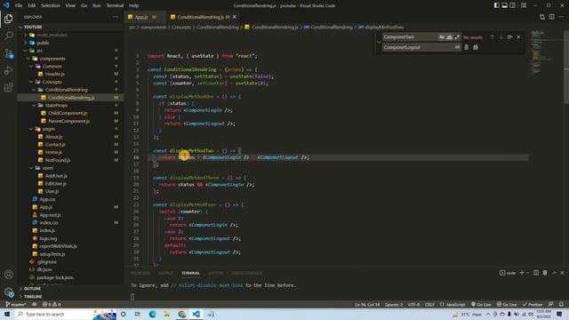React Conditional Rendering | Ternary Operator | if else | Swich case | logical && in React смотреть онлайн