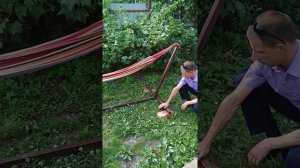 Подставка под гамак. Советую! Простая конструкция для гамака! Легко и просто.
