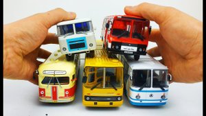 Модели автобусов ПАЗ, ИКАРУС, ЛАЗ, КУБАНЬ, ЗИС масштаб 1/43 Модимио первые 5 выпусков! Про машинки!