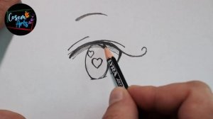 Anime Eye Drawing || How To Draw An anime Eye Heart